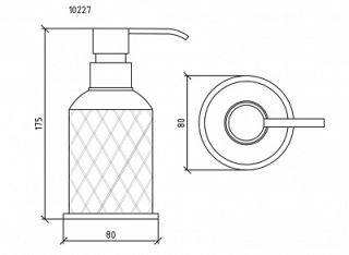 Дозатор Boheme золото 10228